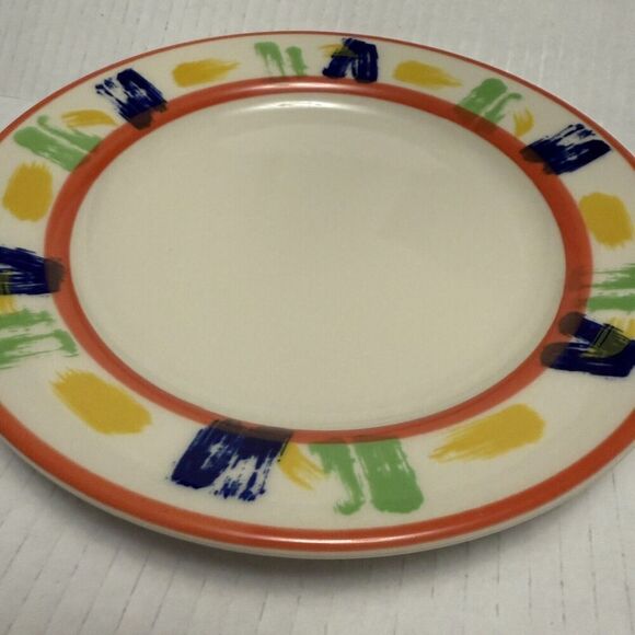 HOMER LAUGHLIN Sardinia Pattern 2x Dinner Salad‎ Plates Restaurant Ware Retired - Picture 3 of 9
